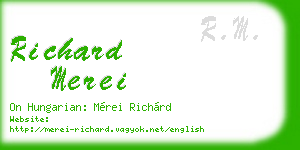 richard merei business card